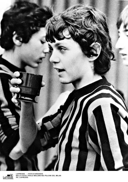 Paolo Maldini nel 1978 entra nei pulcini del Milan 